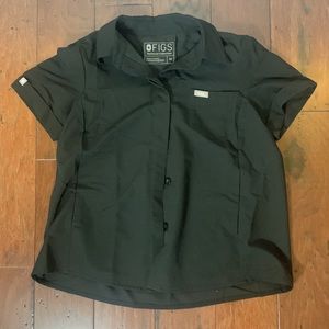 Women’s Fig Black Technical Collection Scrub Top